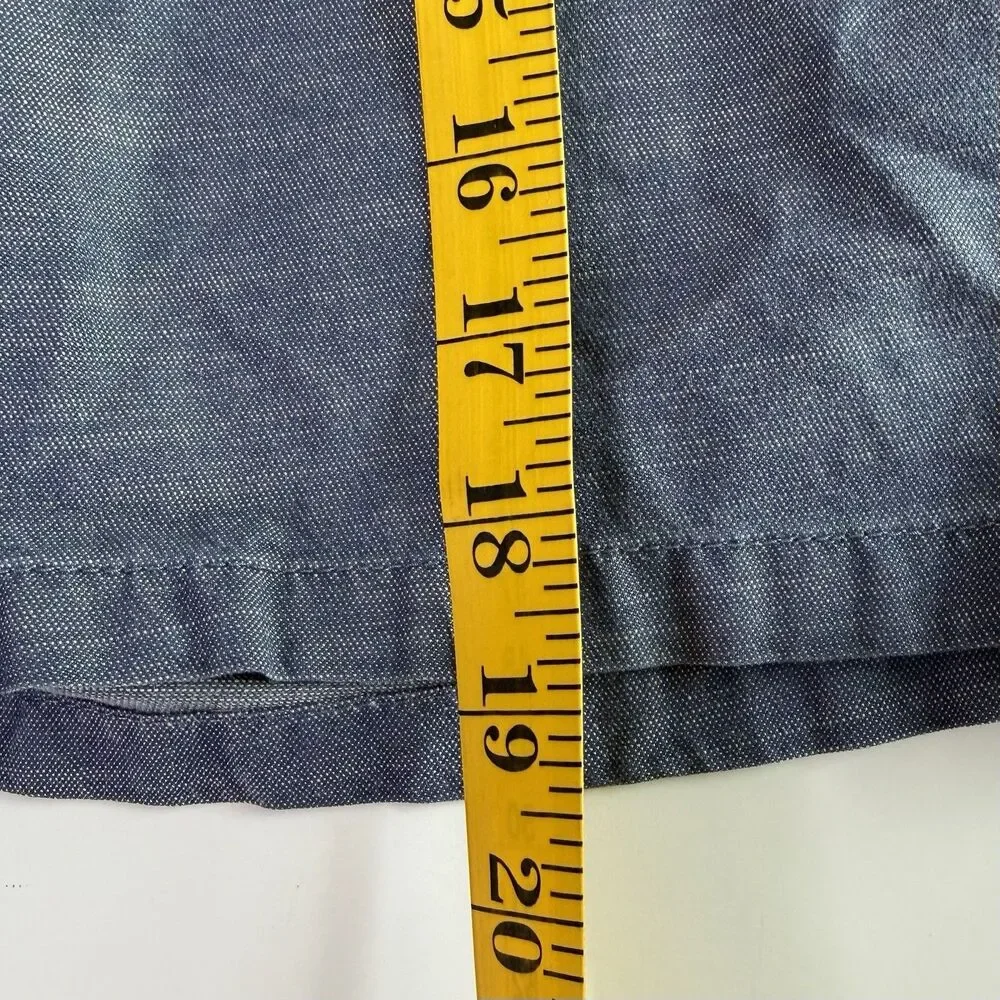 BANANA REPUBLIC Mens Sz 32 VNTG Flat Front Aiden Shorts Blue Heather Preppy Y2K